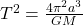 T^2 = \frac{4\pi^2a^3}{GM}