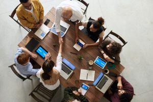 People at meeting table