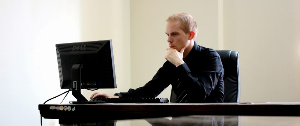 Man on computer