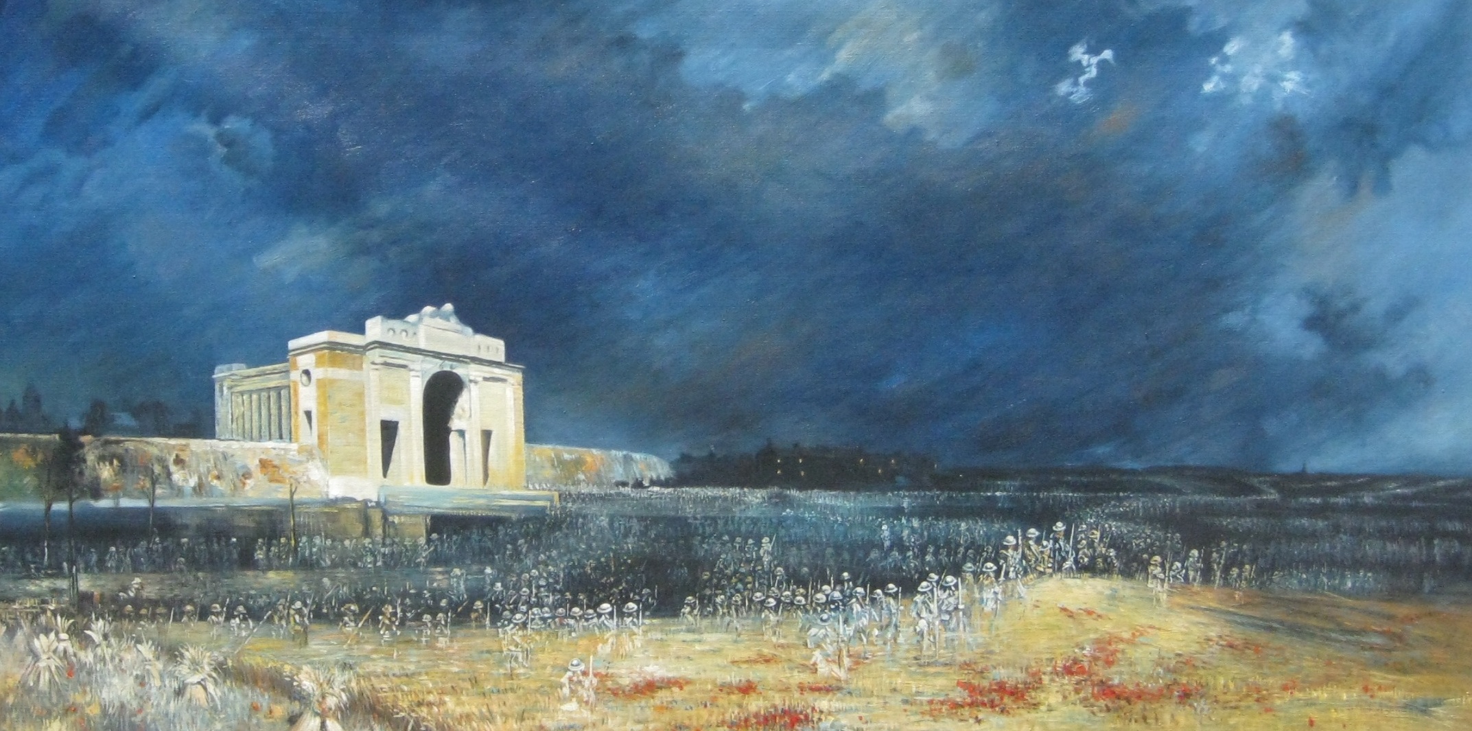 Painting of Menin Gate at Midnight