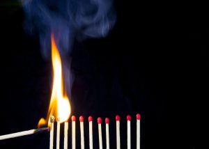 Image of burning matches