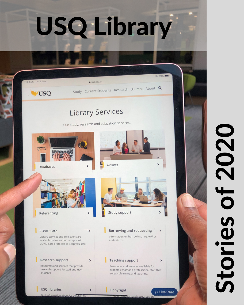 Cover image for USQ Library Stories of 2020