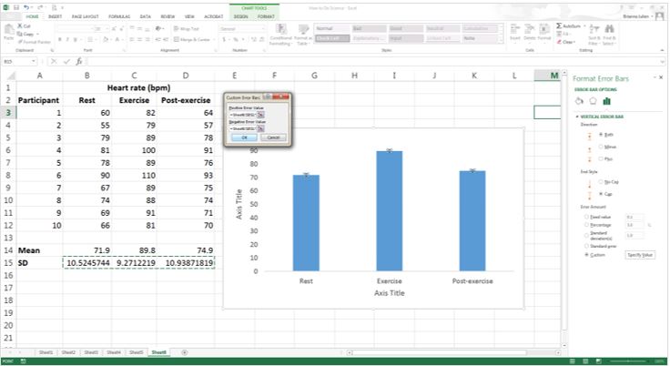 Excel spreadsheet with pop-up box