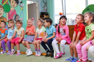 Children sitting in classroom