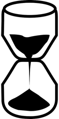 Icon of an hourglass