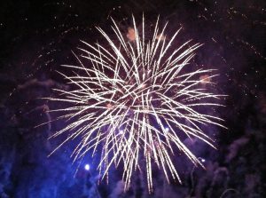 A decorative image of fireworks.