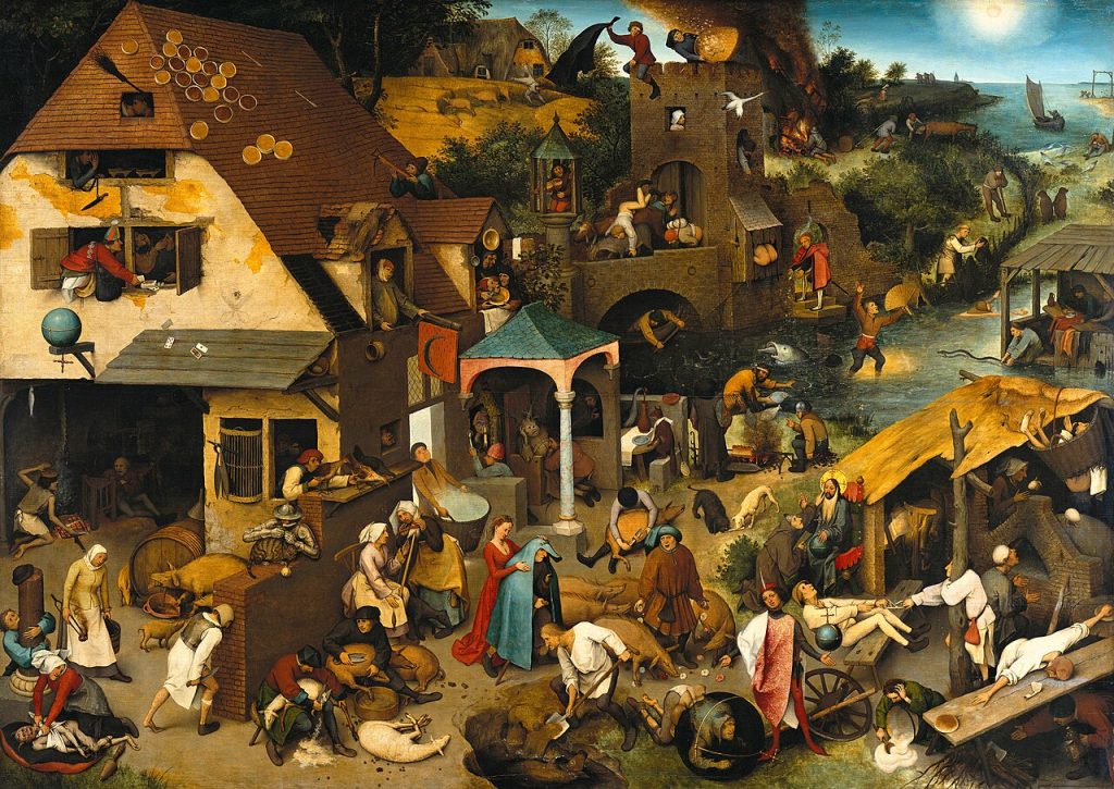 An oil painting titled